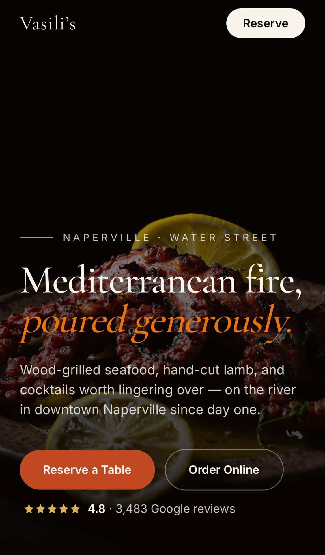 Vasili's — Restaurant Brand Site
